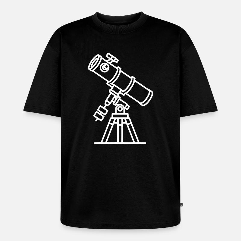 Teleskop - Unisex Premium Oversized Bio T-Shirt - Schwarz