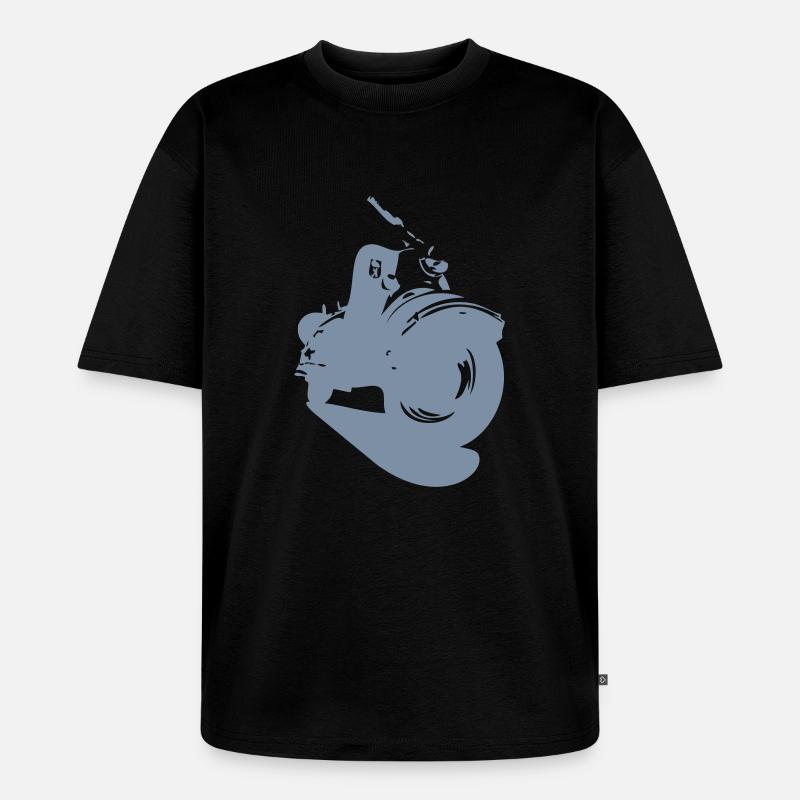 IWL Berlin Roller, Oldtimer - Unisex Premium Oversized Bio T-Shirt - Schwarz