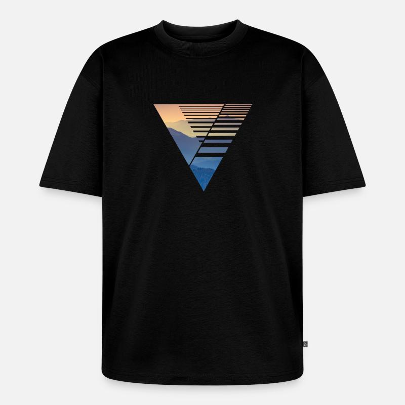 Vector Design Triangle - Unisex Premium Oversized Bio T-Shirt - Schwarz