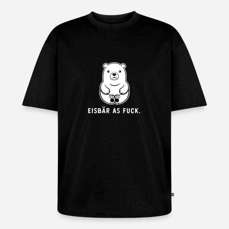 Cooler Eisbär Geschenk - Unisex Premium Oversized Bio T-Shirt - Schwarz