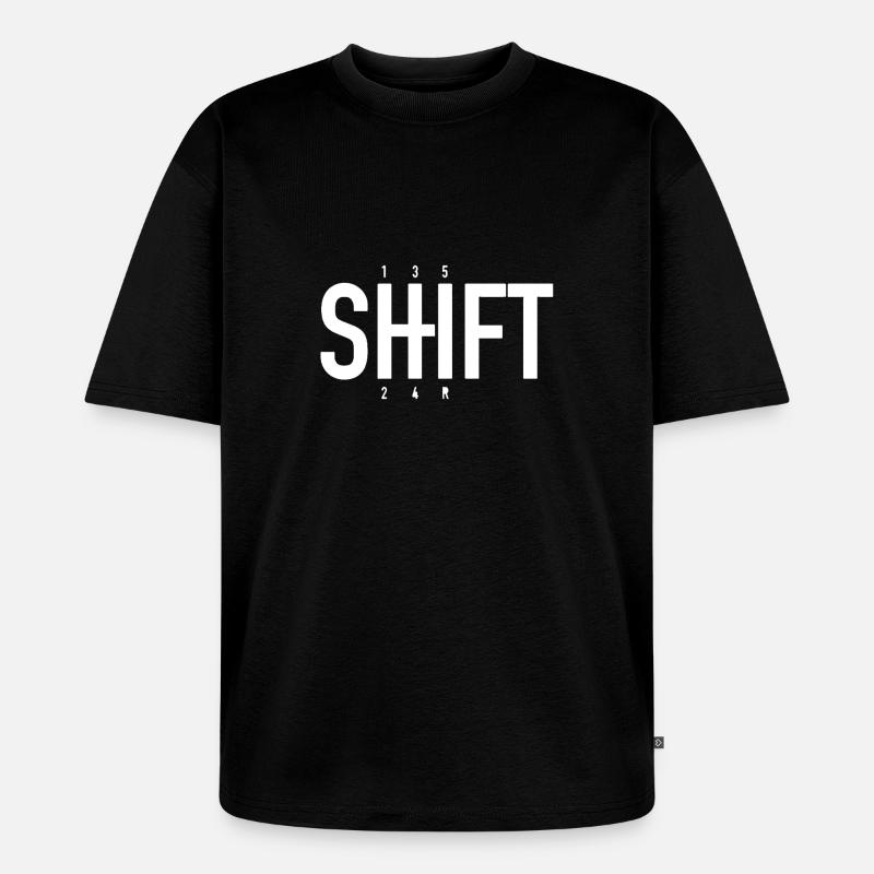 SHIFT - Auto design - Unisex Premium Oversized Bio T-Shirt - Schwarz