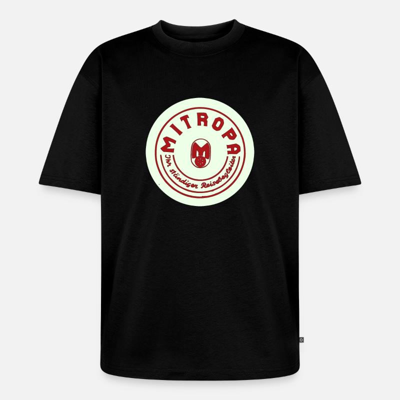 Mitropa - Ihr ständiger Reisebegleiter - Unisex Premium Oversized Bio T-Shirt - Schwarz