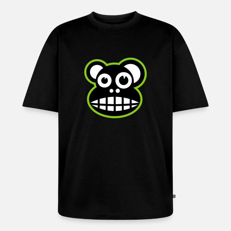 Lustiger Affe - Unisex Premium Oversized Bio T-Shirt - Schwarz