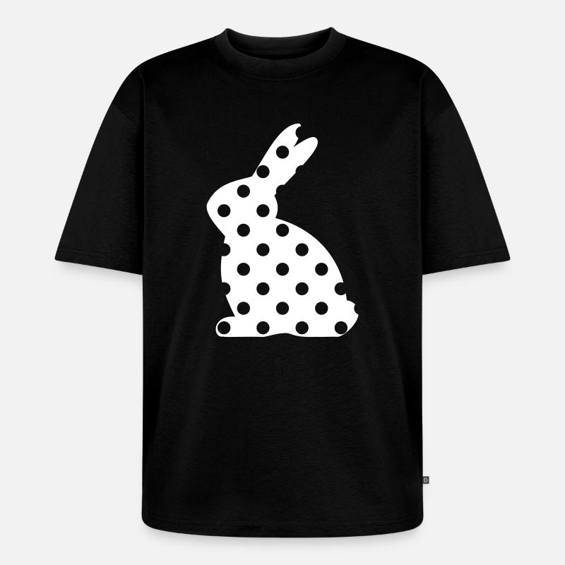 Bunny points Easter gift - Unisex Premium Oversized Organic T-Shirt - black