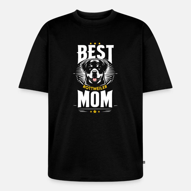 Beste Mama, Rottweilers beste Mama - Unisex Premium Oversized Bio T-Shirt - Schwarz