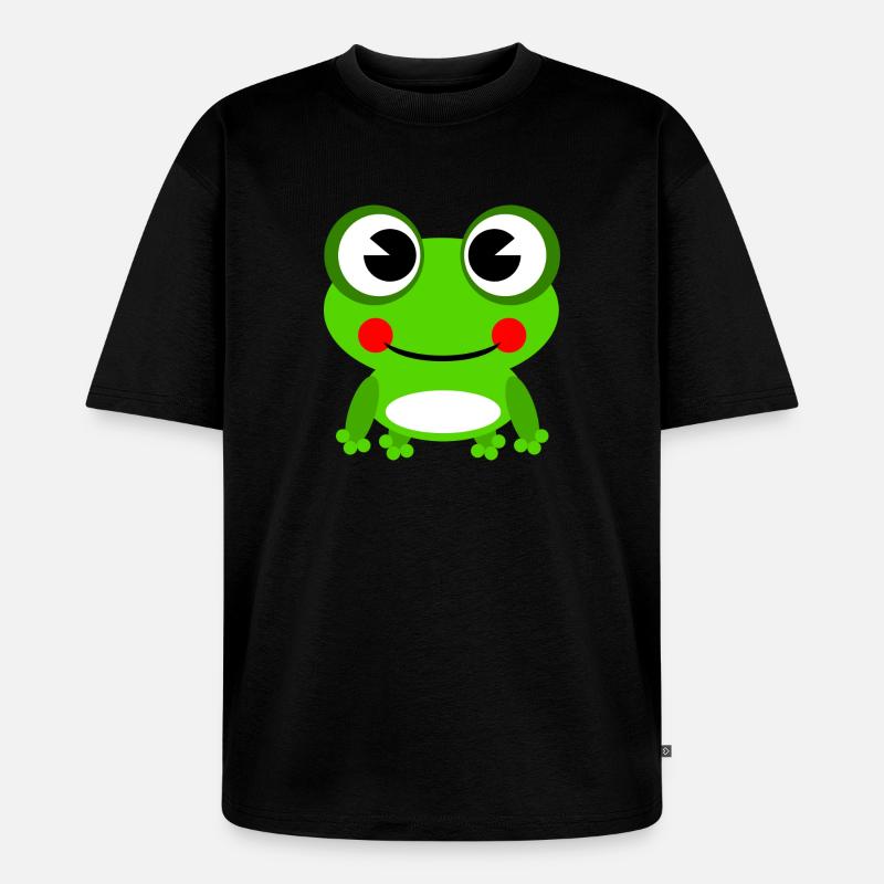 Frosch - Unisex Premium Oversized Bio T-Shirt - Schwarz