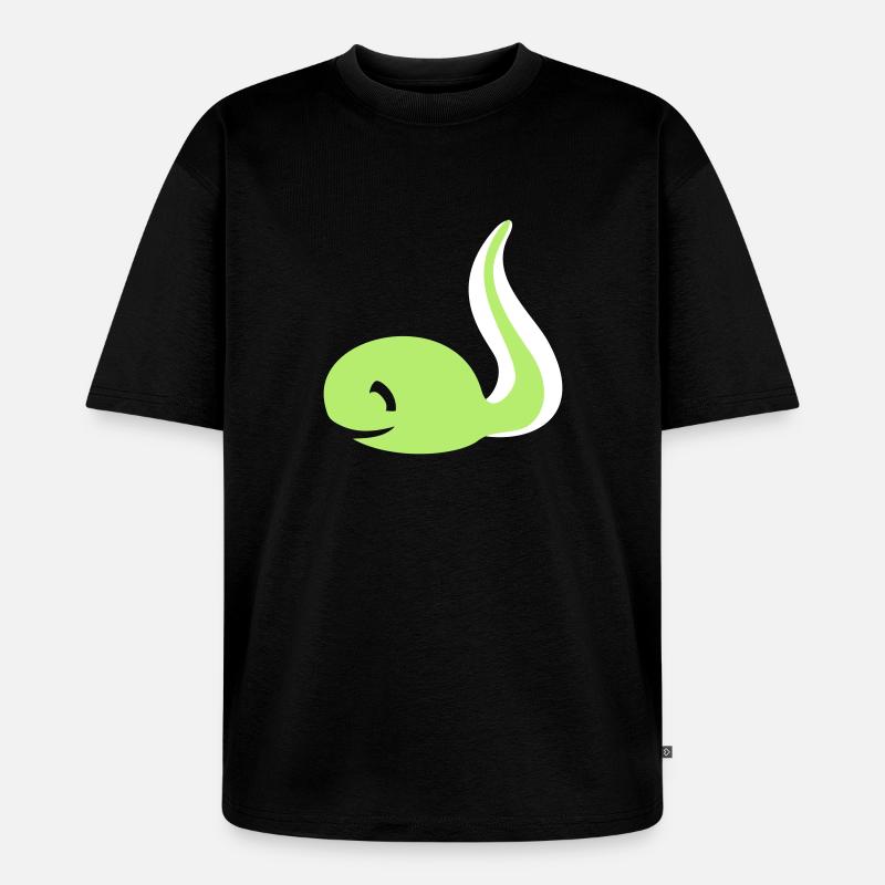 Frosch Kaulquappe - Unisex Premium Oversized Bio T-Shirt - Schwarz