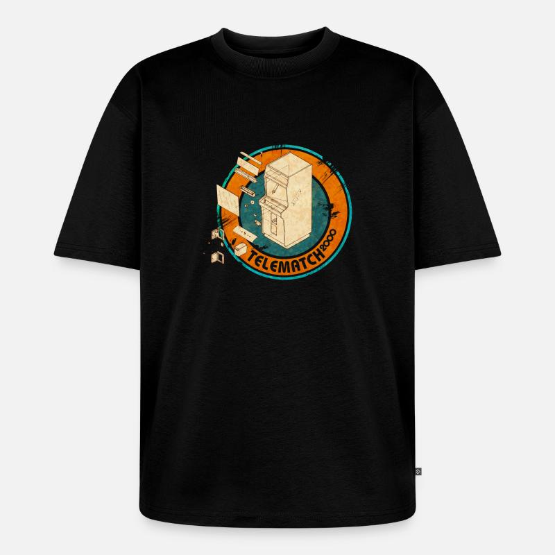 telematch2000 - Unisex Premium Oversized Bio T-Shirt - Schwarz