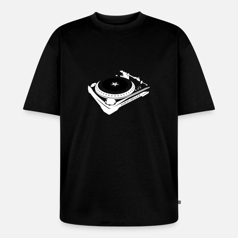 VINYL RULES - Unisex Premium Oversized Bio T-Shirt - Schwarz