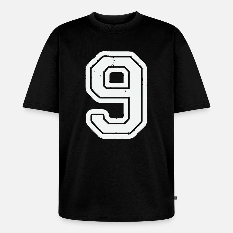 9 - Unisex Premium Oversized Bio T-Shirt - Schwarz