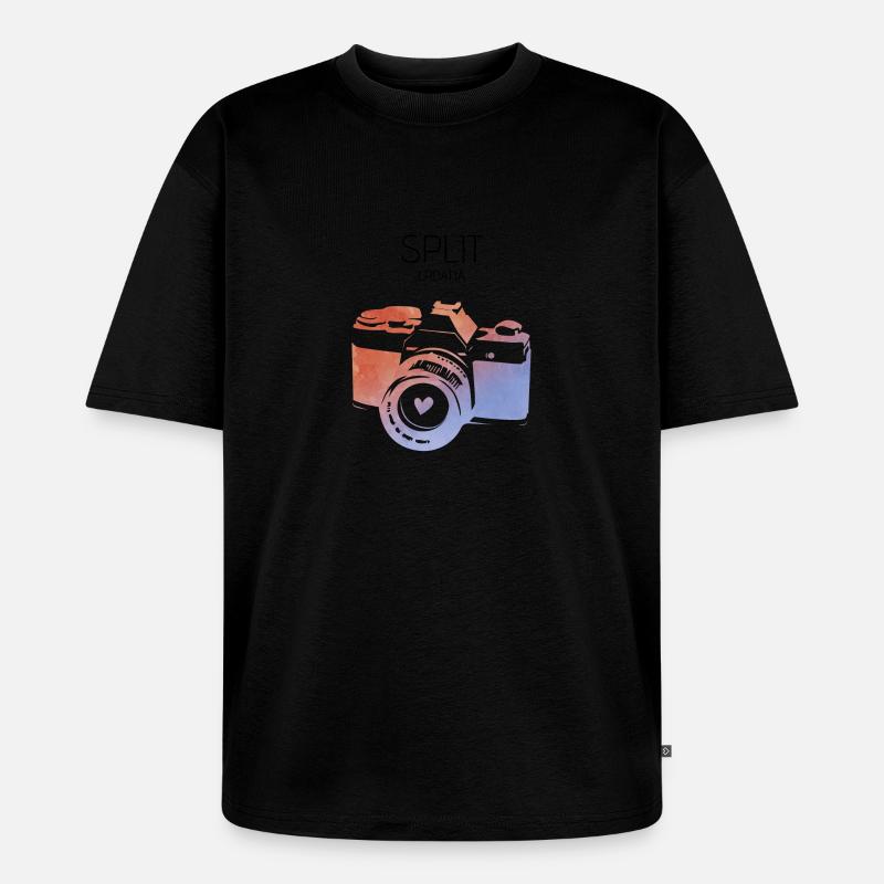 Split, Kroatien - Unisex Premium Oversized Bio T-Shirt - Schwarz
