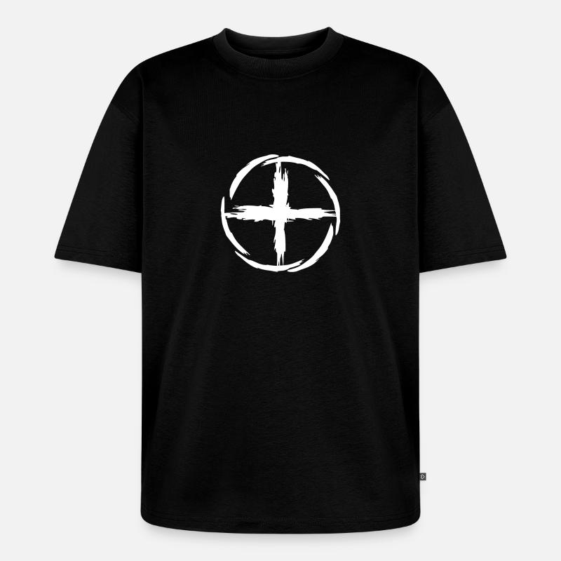 Erde Symbol - Unisex Premium Oversized Bio T-Shirt - Schwarz