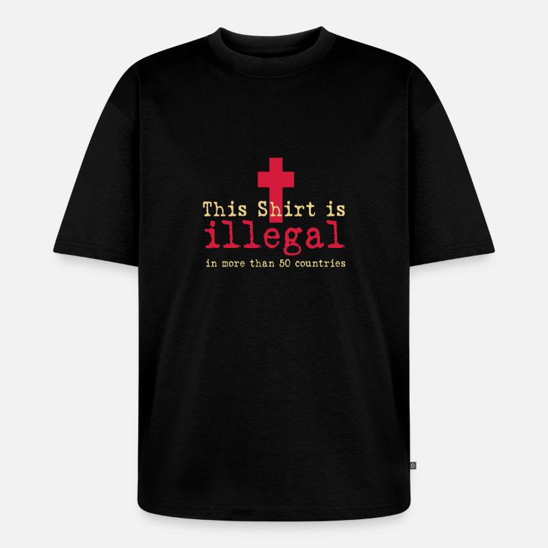 ILLEGAL - Unisex Premium Oversized Bio T-Shirt - Schwarz