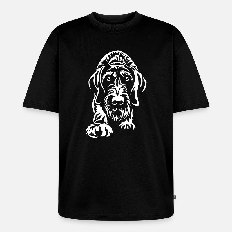 Deutsch Drahthaar "Black Edition" - Unisex Premium Oversized Bio T-Shirt - Schwarz
