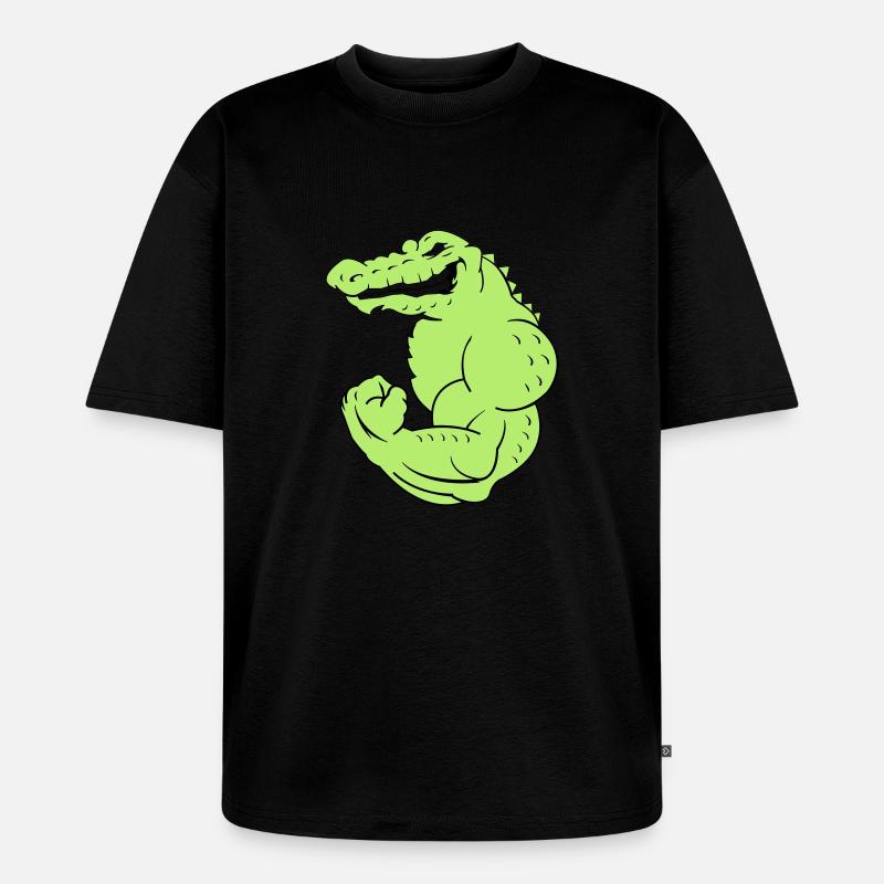 strong_crocodile_2 - Unisex Premium Oversized Bio T-Shirt - Schwarz