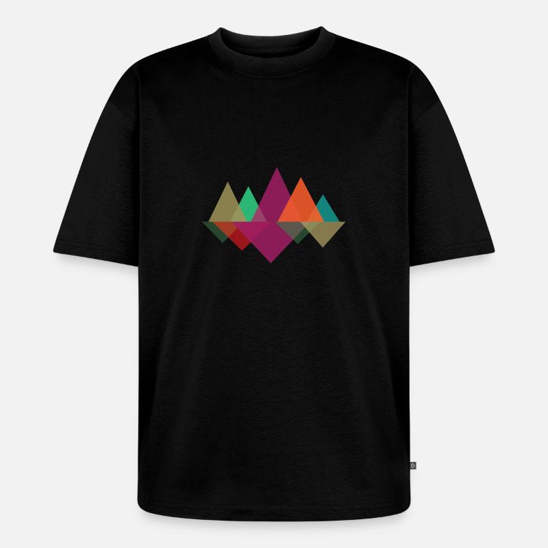 Hipster Mountains - Unisex Premium Oversized Bio T-Shirt - Schwarz