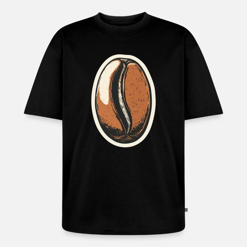 Kaffee - Unisex Premium Oversized Bio T-Shirt - Schwarz