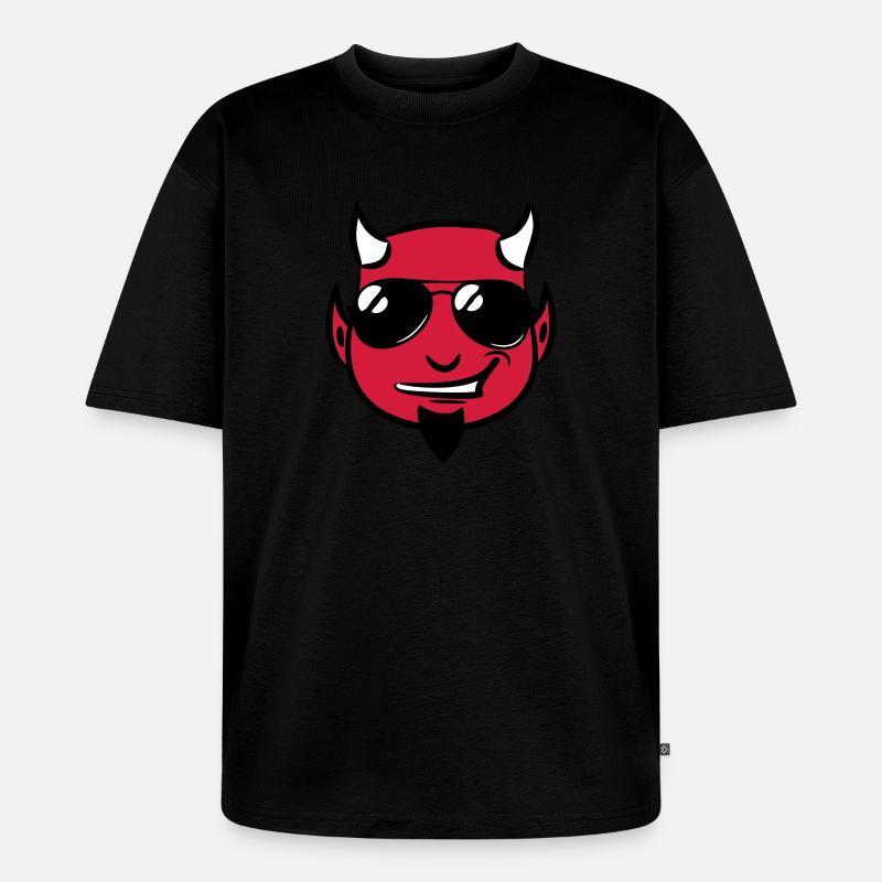 Devil deceitful goatee sunglasses - Unisex Premium Oversized Organic T-Shirt - black