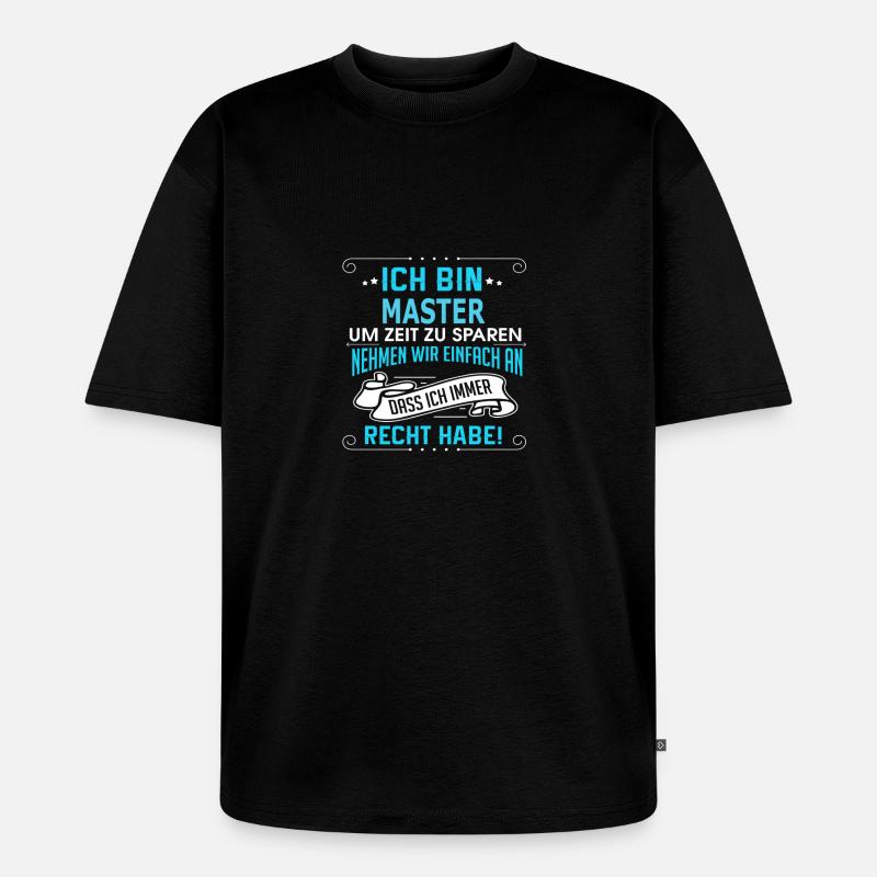 MASTER - Unisex Premium Oversized Bio T-Shirt - Schwarz