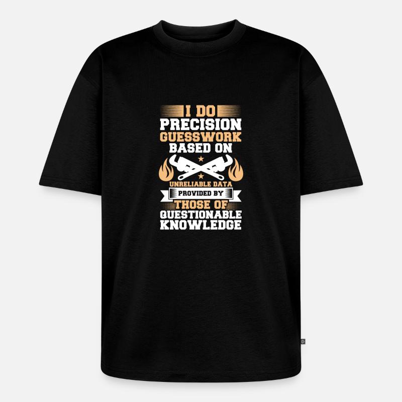 Pipefitters precision - Unisex Premium Oversized Bio T-Shirt - Schwarz