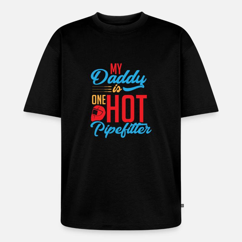 Pipefitter dad - Unisex Premium Oversized Bio T-Shirt - Schwarz
