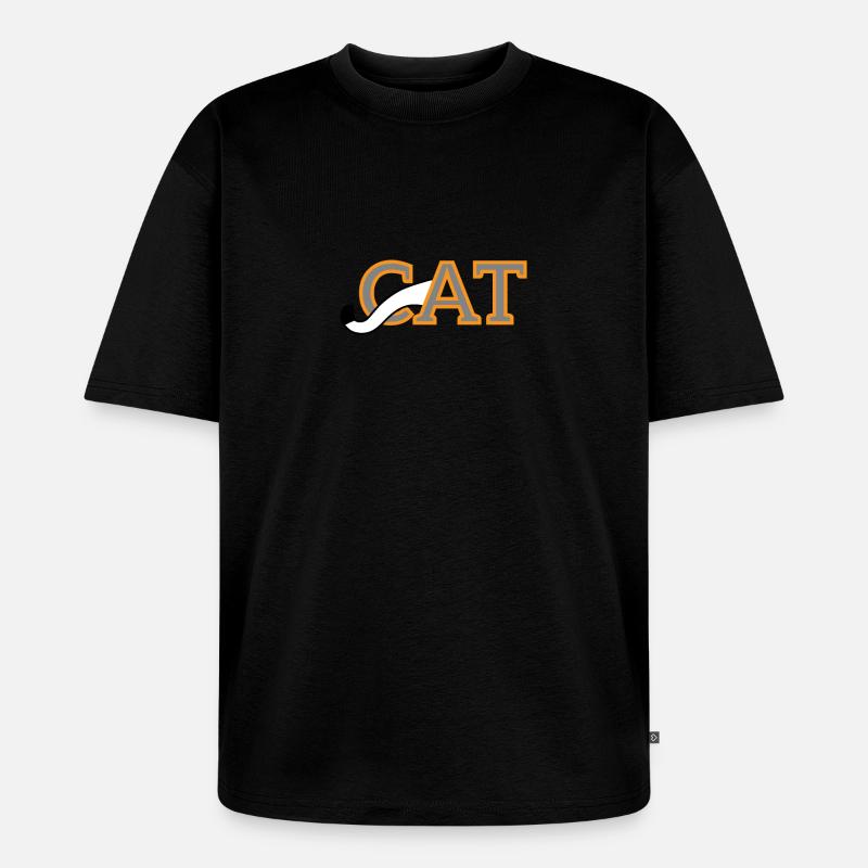 Chat, conception de chat. - T-shirt Premium bio oversize Unisexe - noir