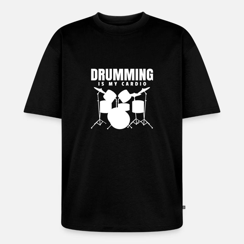 Gift drummer drummer drummer - Unisex Premium Oversized Organic T-Shirt - black