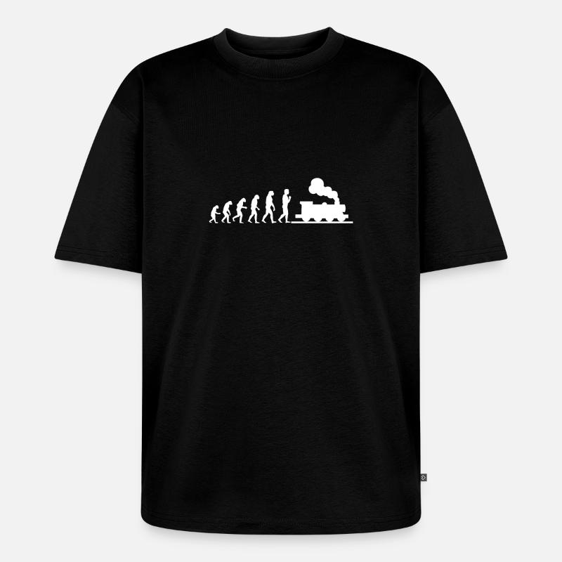 Evolution locomotive driver - Unisex Premium Oversized Organic T-Shirt - black