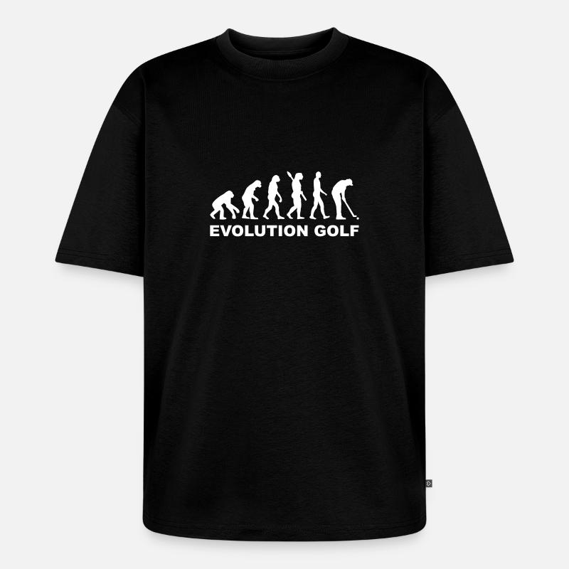 Evolution Golf - T-shirt Premium bio oversize Unisexe - noir