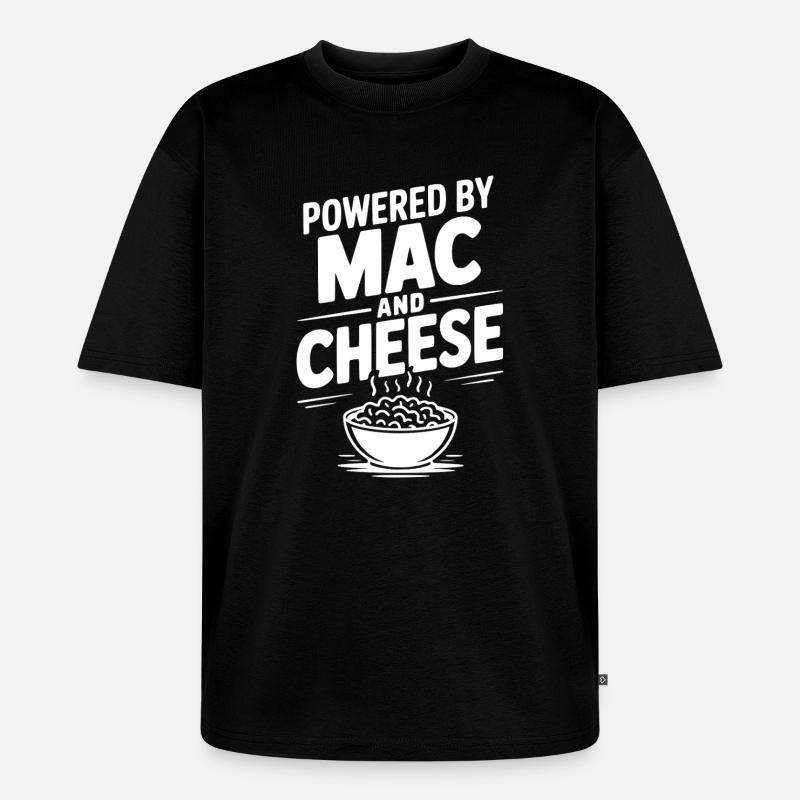 Propulsé par Mac and Cheese - T-shirt Premium bio oversize Unisexe - noir