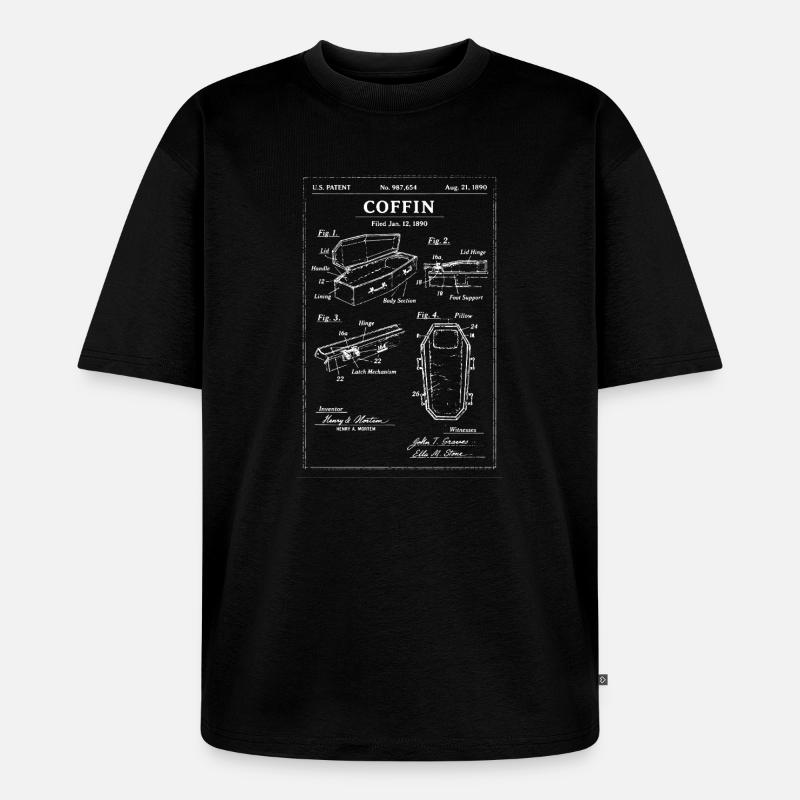 Sarg-Bauplan-Patent - Unisex Premium Oversized Bio T-Shirt - Schwarz