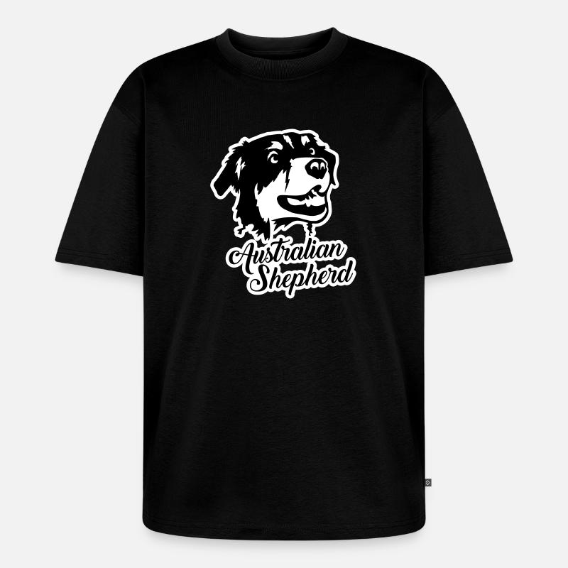 Australian Shepherd - Unisex Premium Oversized Bio T-Shirt - Schwarz