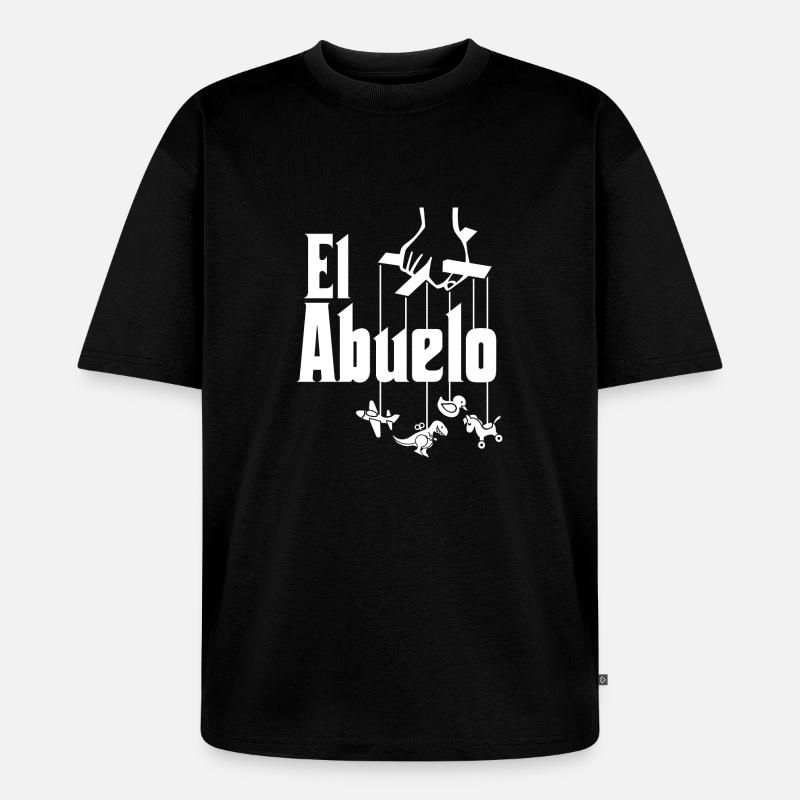 El Abuelo Spanisch Opa Grossvater - Unisex Premium Oversized Bio T-Shirt - Schwarz