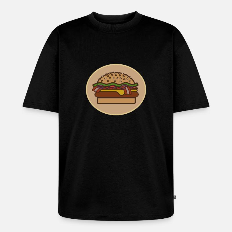 Cheeseburger - Unisex Premium Oversized Bio T-Shirt - Schwarz