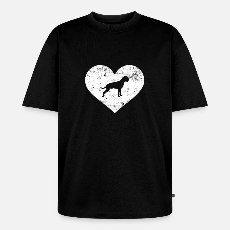 Boxer - T-shirt Premium bio oversize Unisexe - noir