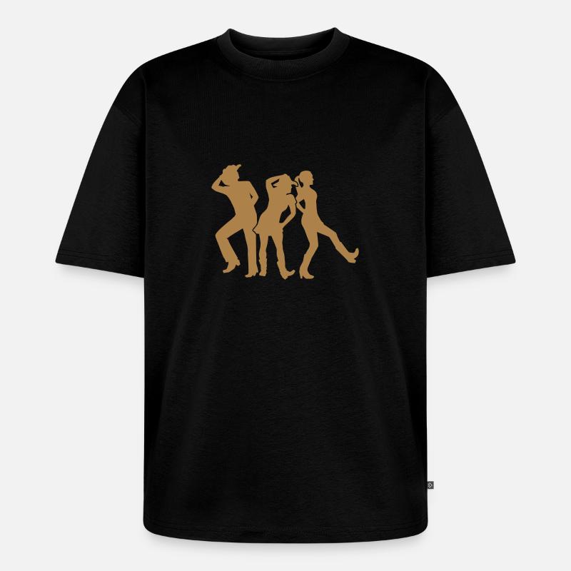 Line dance - Unisex Premium Oversized Bio T-Shirt - Schwarz