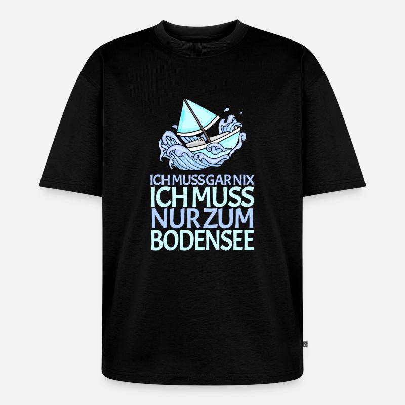Bodensee - Unisex Premium Oversized Bio T-Shirt - Schwarz