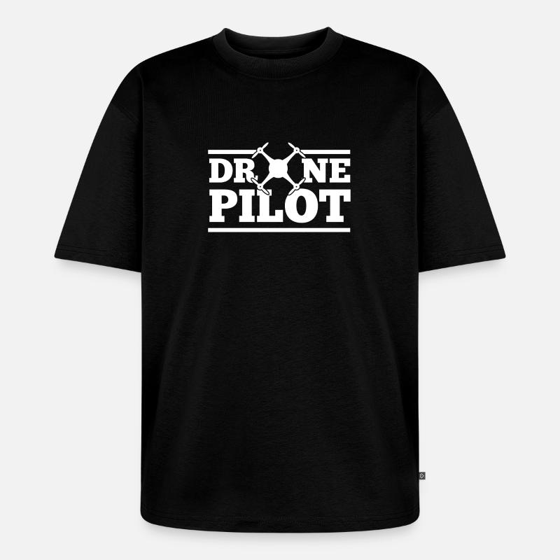 Drone Pilot - Unisex Premium Oversized Bio T-Shirt - Schwarz