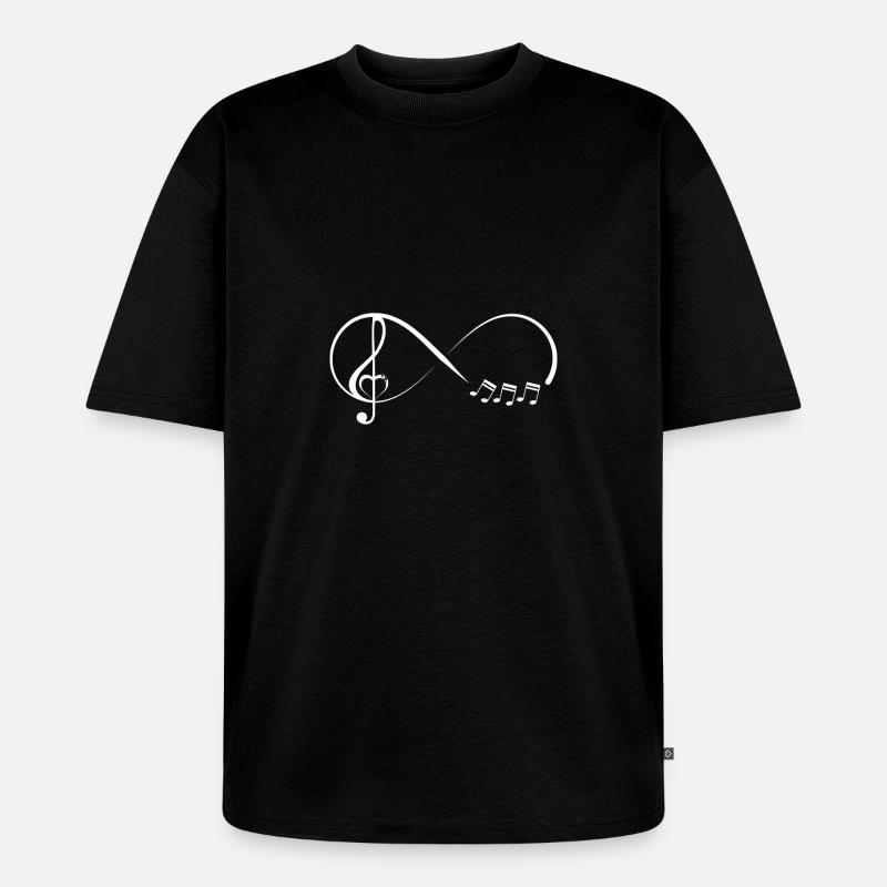 Infinity Musik Geschenk - Unisex Premium Oversized Bio T-Shirt - Schwarz