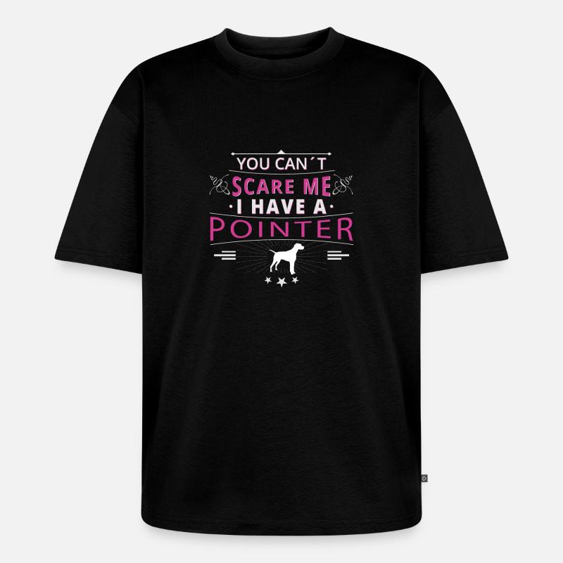 Pointer anglais Pointer peur - T-shirt Premium bio oversize Unisexe - noir