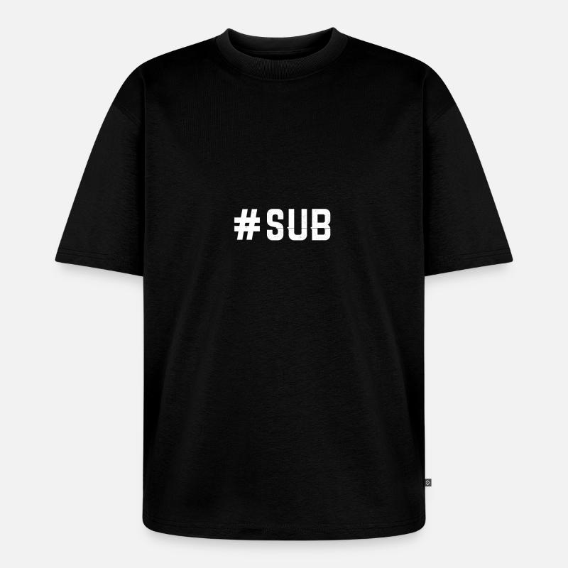 Submissive - Devot - Unisex Premium Oversized Bio T-Shirt - Schwarz
