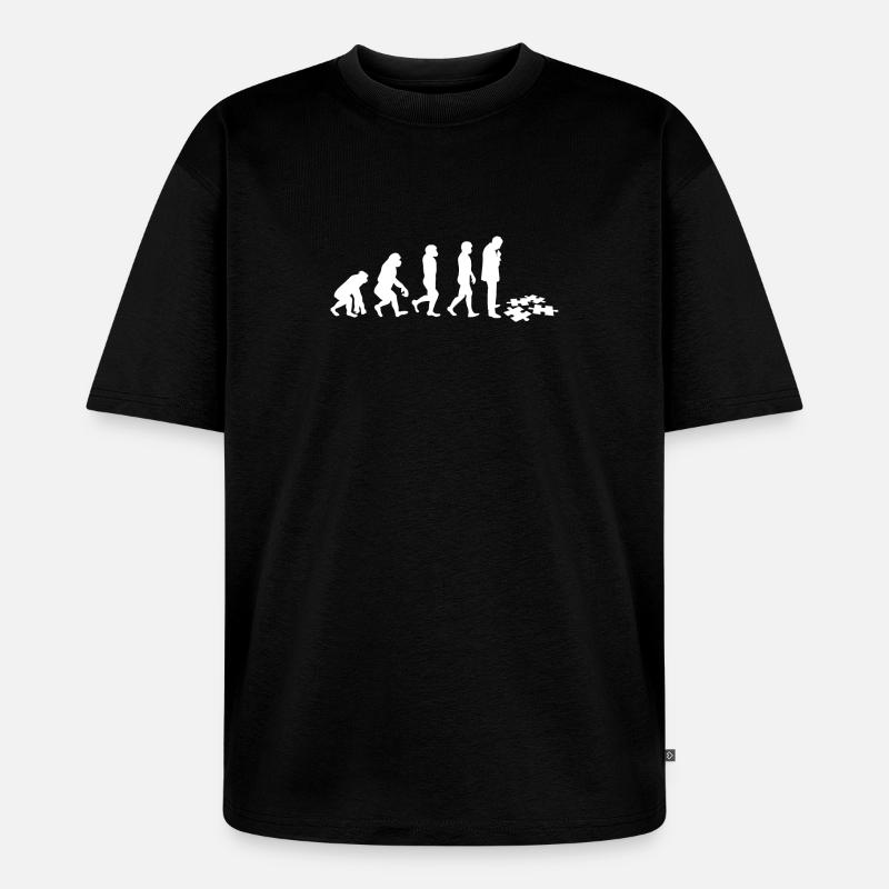 Puzzle (casse-tête) - Puzzles - Evolution - T-shirt Premium bio oversize Unisexe - noir