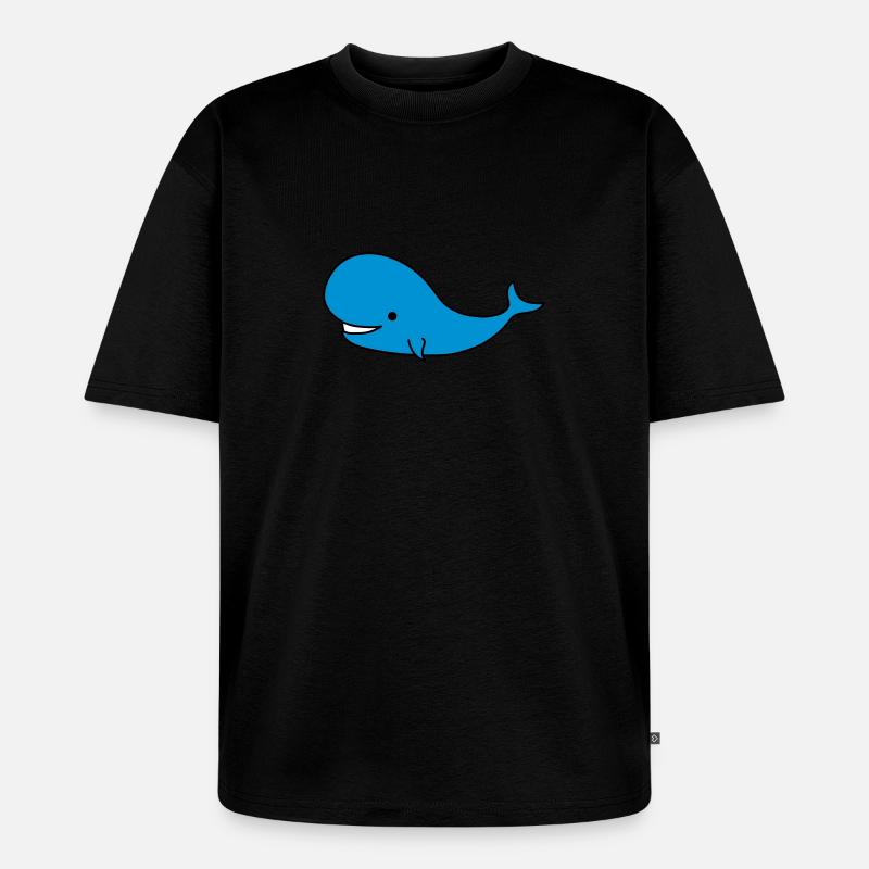 Whale - Unisex Premium Oversized Bio T-Shirt - Schwarz