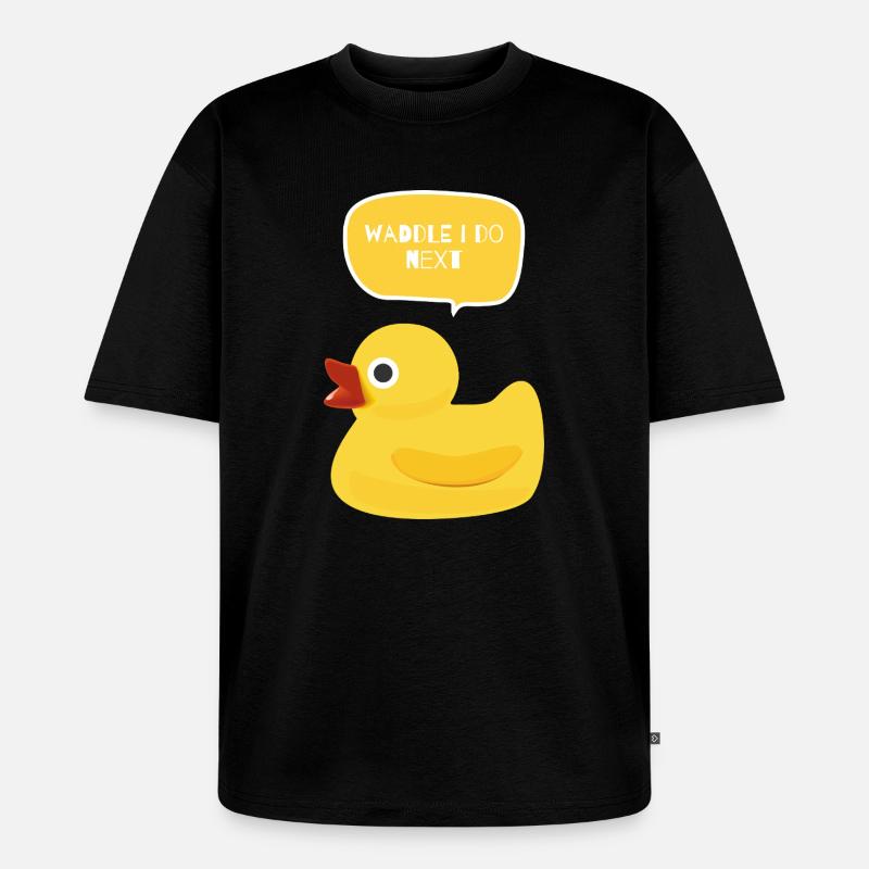 Watscheln Ich mache das nächste Entendesign - Unisex Premium Oversized Bio T-Shirt - Schwarz
