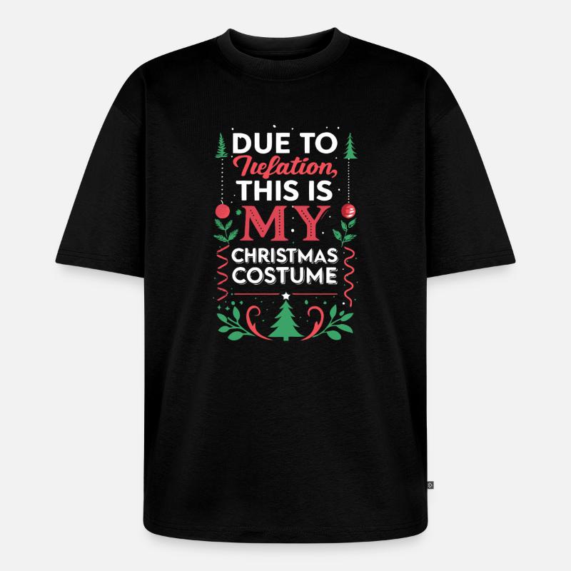 Inflation-Weihnachtskostüm - Unisex Premium Oversized Bio T-Shirt - Schwarz