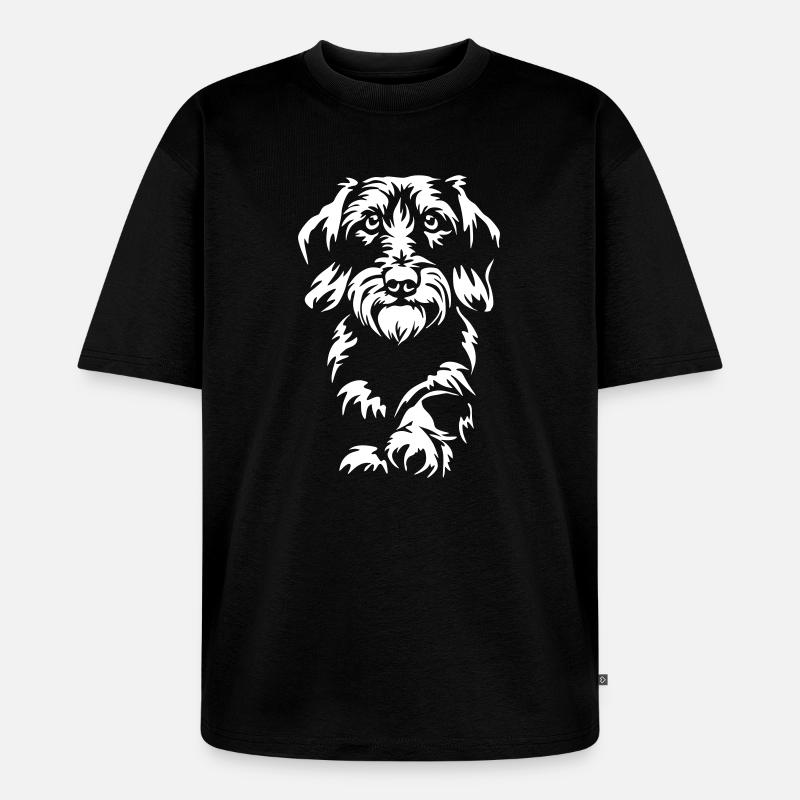 Dackel "Black Edition" - Unisex Premium Oversized Bio T-Shirt - Schwarz
