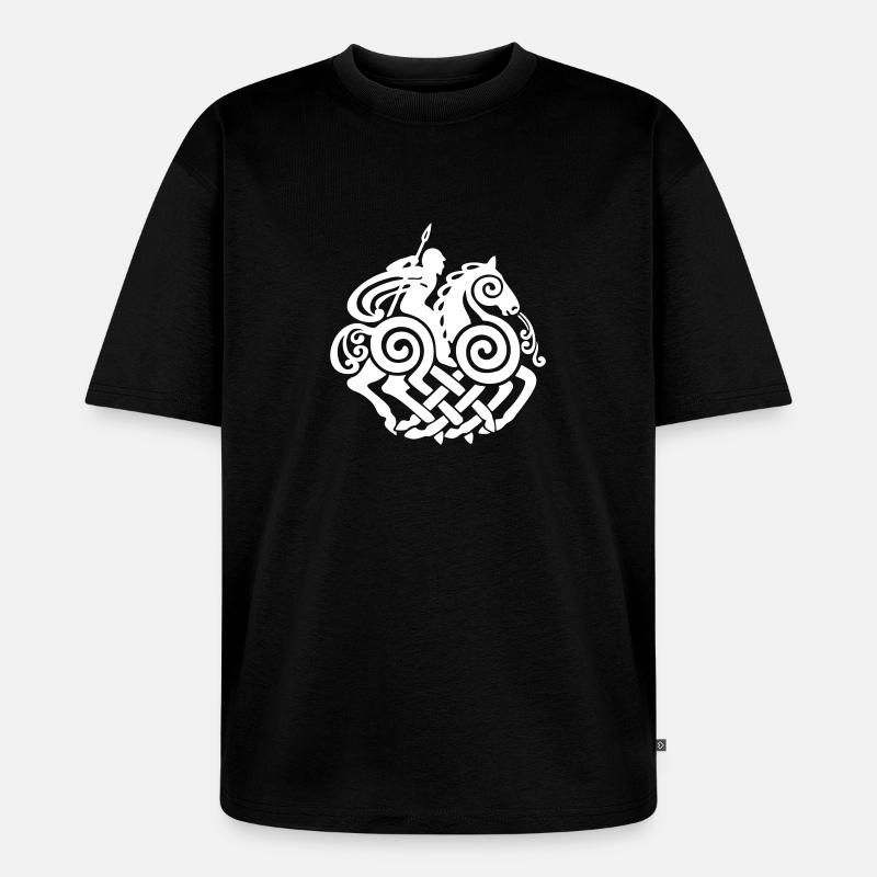 Odin 3 (vector) - Unisex Premium Oversized Bio T-Shirt - Schwarz