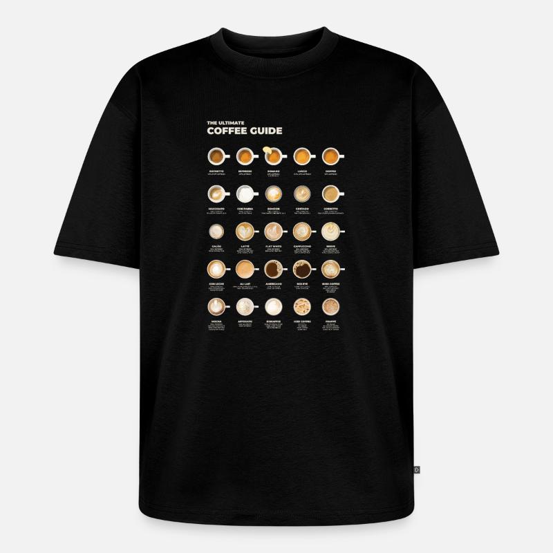 Ultimative Espresso-Kaffee-Tabelle - Unisex Premium Oversized Bio T-Shirt - Schwarz