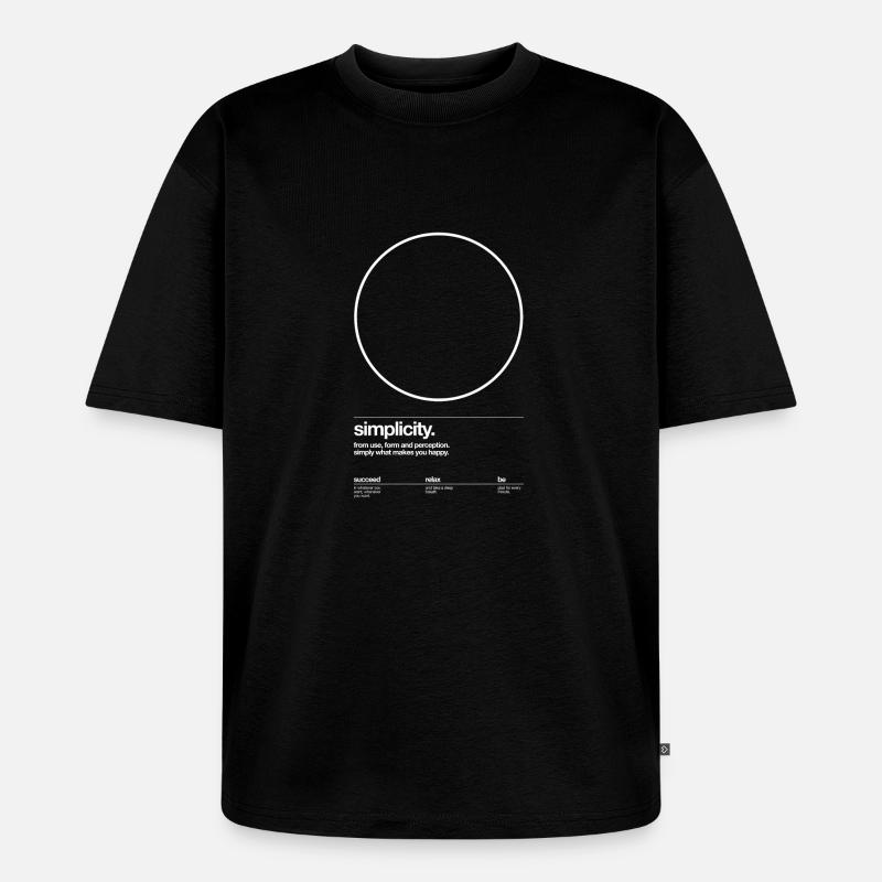 simplicity white - Unisex Premium Oversized Bio T-Shirt - Schwarz
