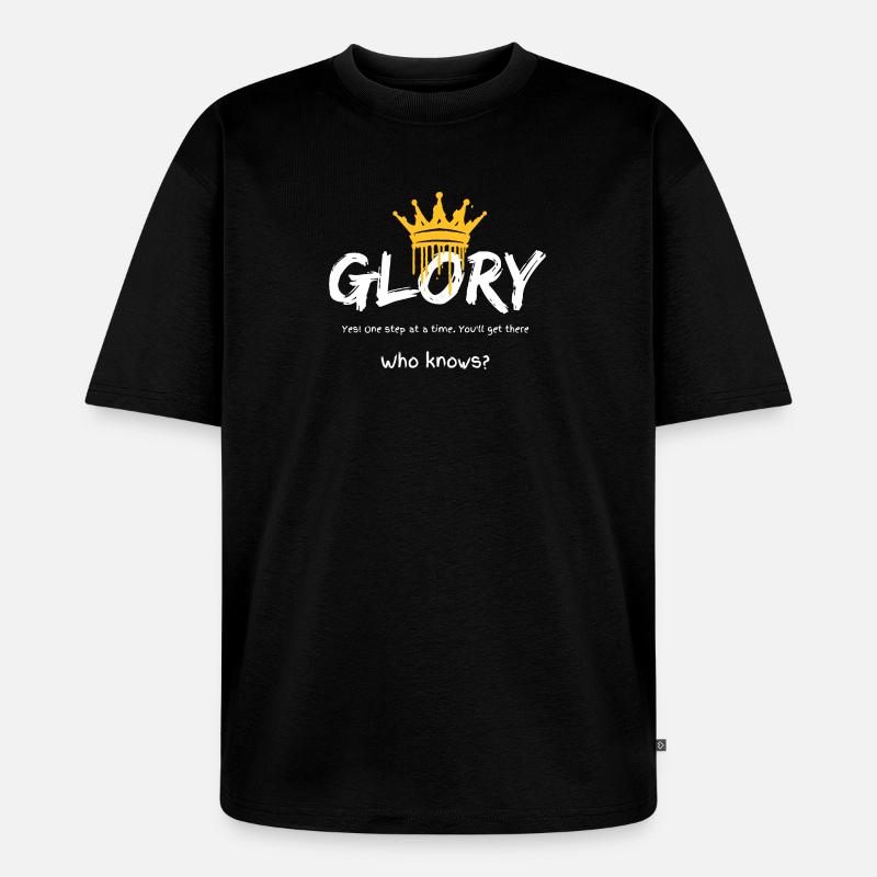 Glory Crown Graffiti - Unisex Premium Oversized Bio T-Shirt - Schwarz
